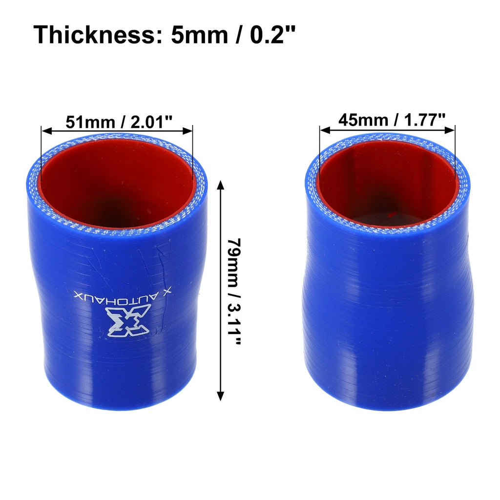 Straight Silicone Reducer Coupler Intercooler Hose 45-51mm for Universal