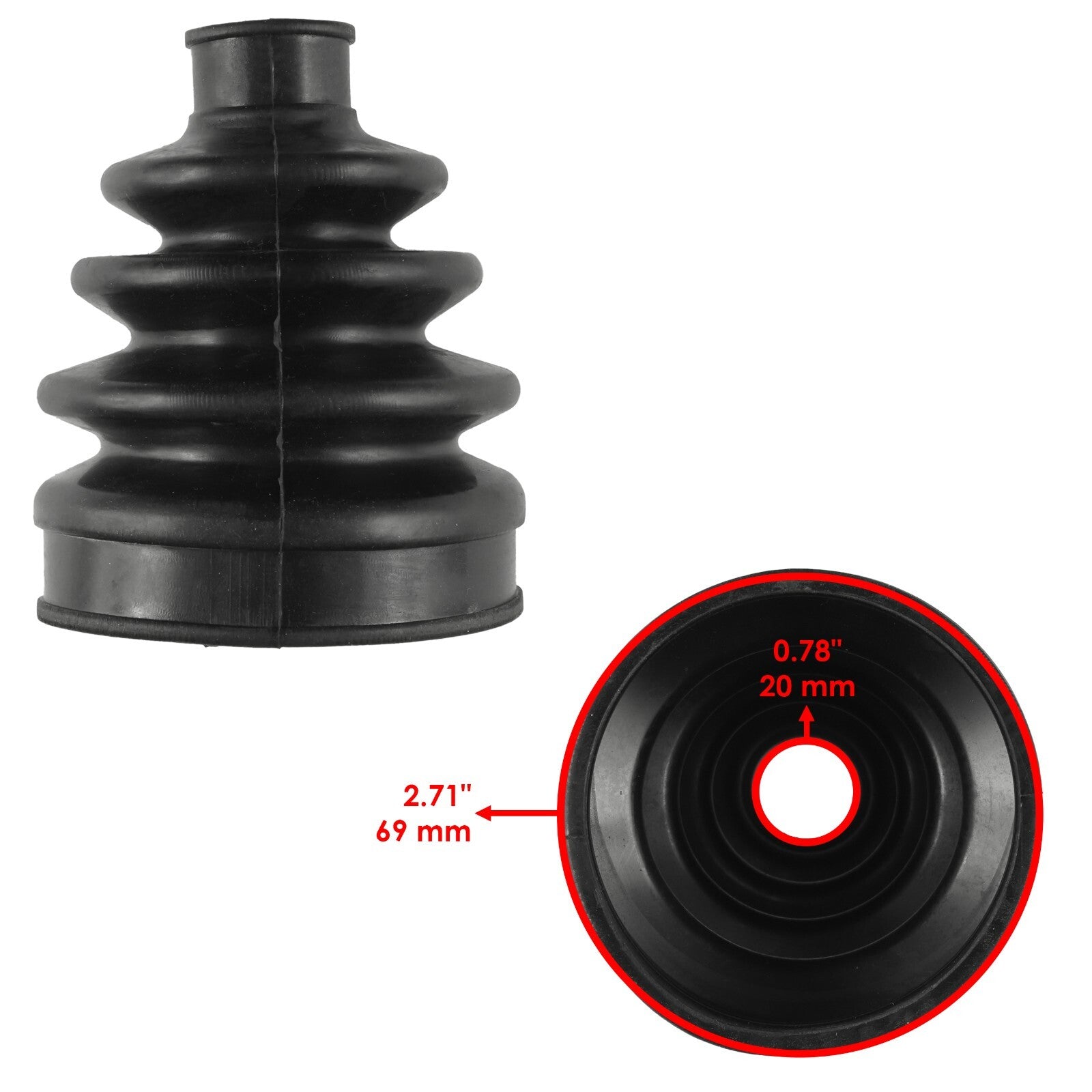 CV Boot Kit Front Axle Outer and Inner for Can-Am Commander 1000 4X4 (2011–2012)