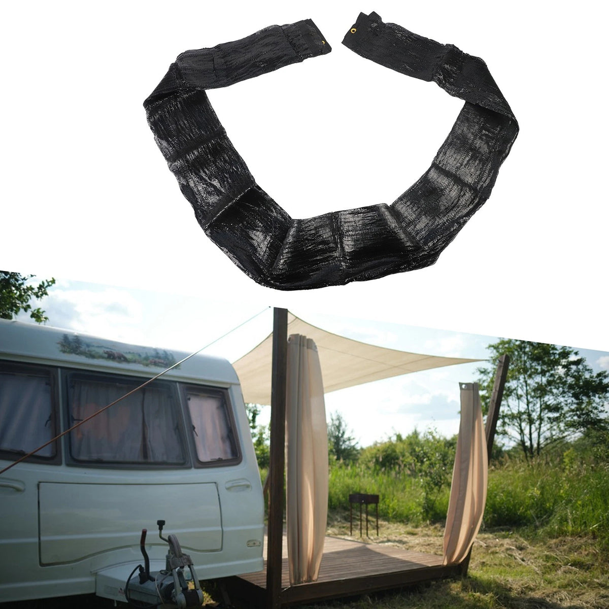 Breathable Sunshade Net for RV Parking and Courtyard Outdoor Heat Control