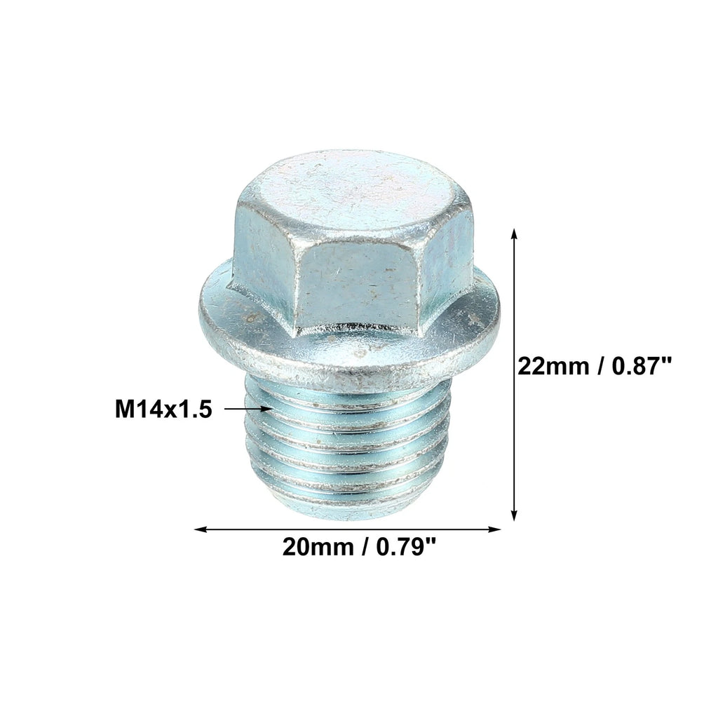 Oil Drain Plug Set with Washer for Mitsubishi Silver Tone (2000–2015)
