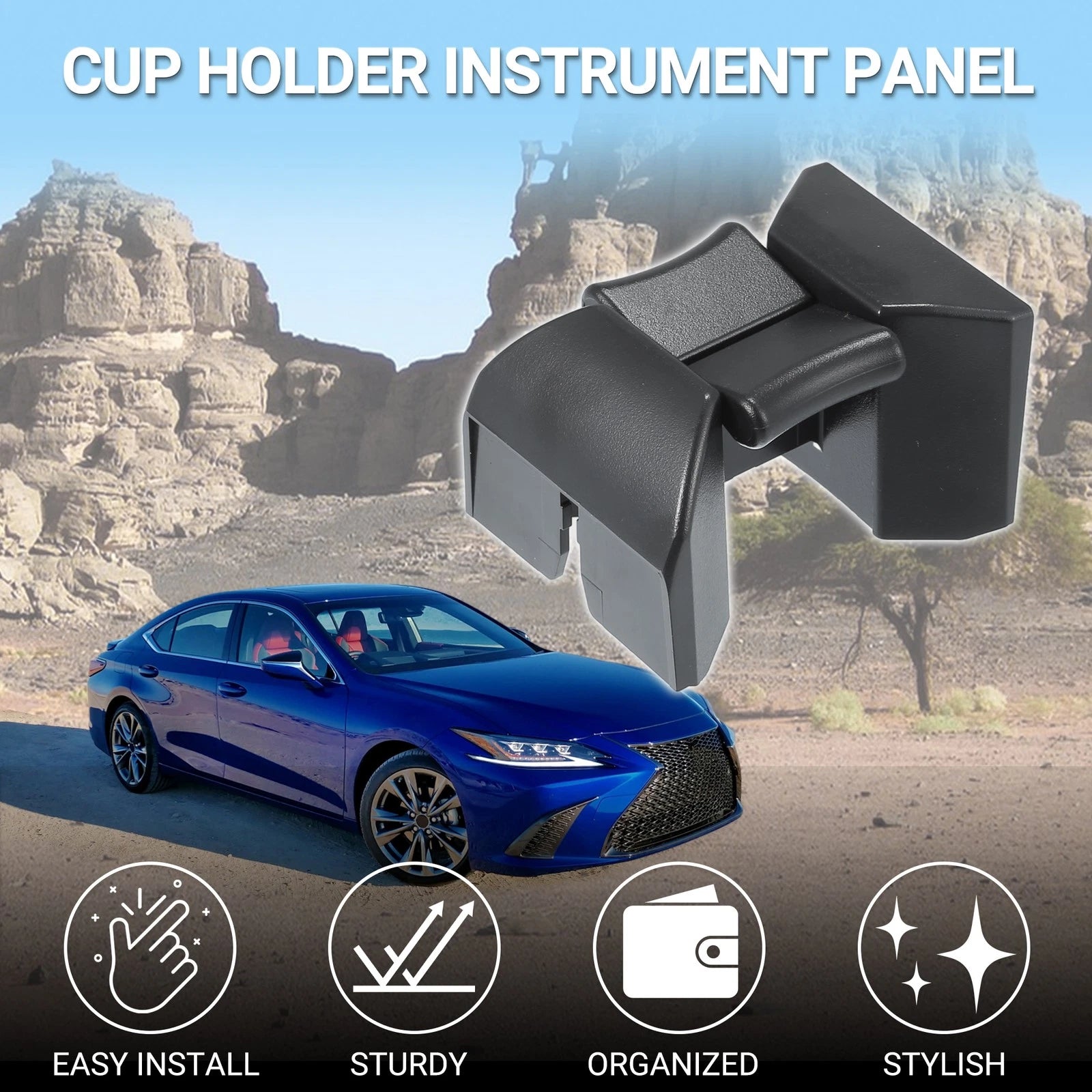 Cup Holder for Lexus ES300 Front Drink Holder Black (1993–2012)