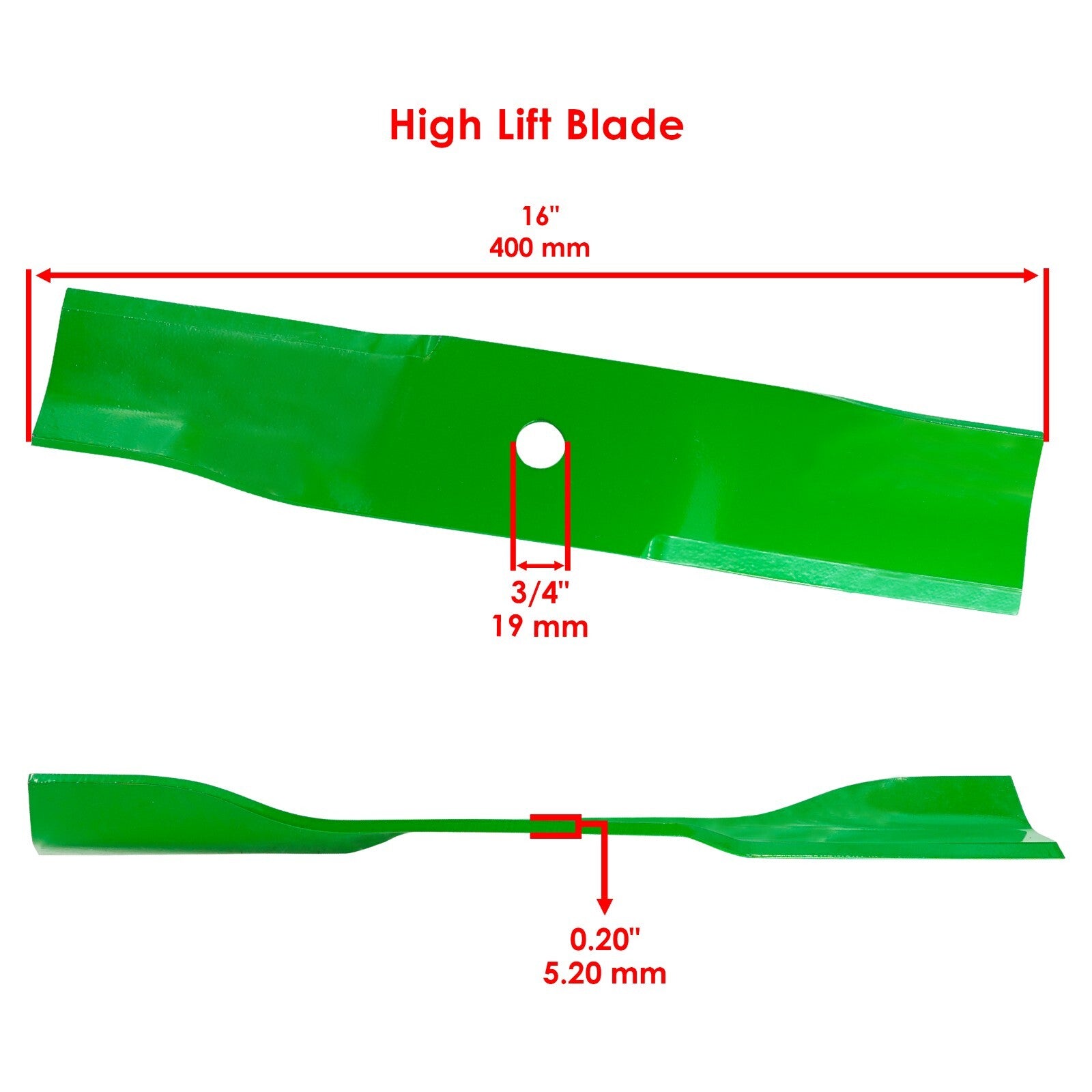 Deck Blade 44 Inch Replacement with Nut for Cub Cadet Enforcer Z-Force 44 (2014–2014)