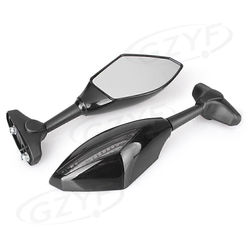 Rearview Side Mirrors with LED Turn Signal for Daytona 675R (2013–2017)