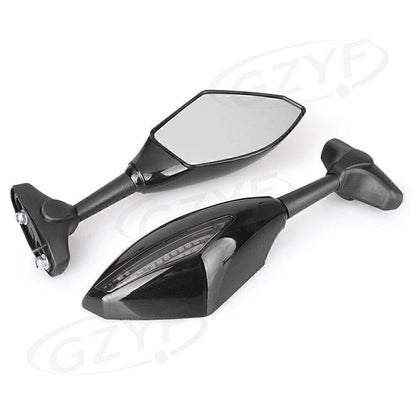 Rearview Side Mirrors with LED Turn Signal for Daytona 675R (2013–2017)