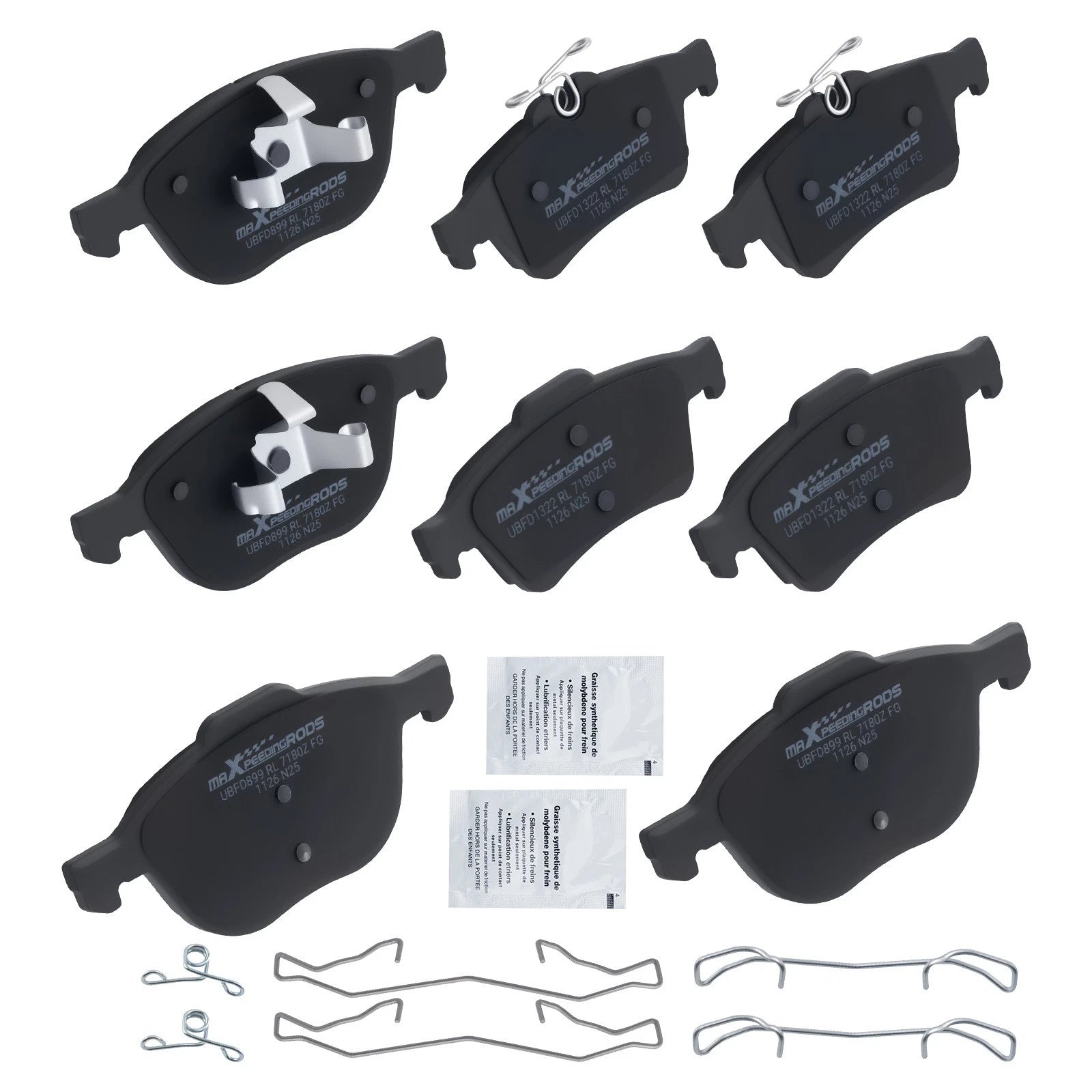Ceramic Brake Pads Kit for Mazda 3 (2005–2013), Mazda 5 (2006–2010, 2012–2015)