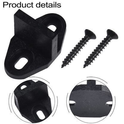 2X Adjustable Shock Stoppers for Barn Door - Black Plastic