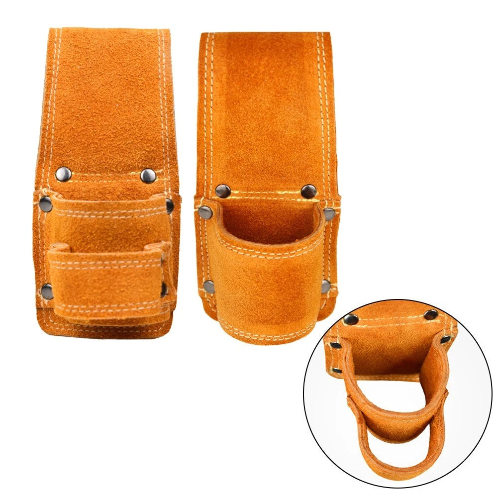 Cowhide Leather Hammer Storage Clip for Belts