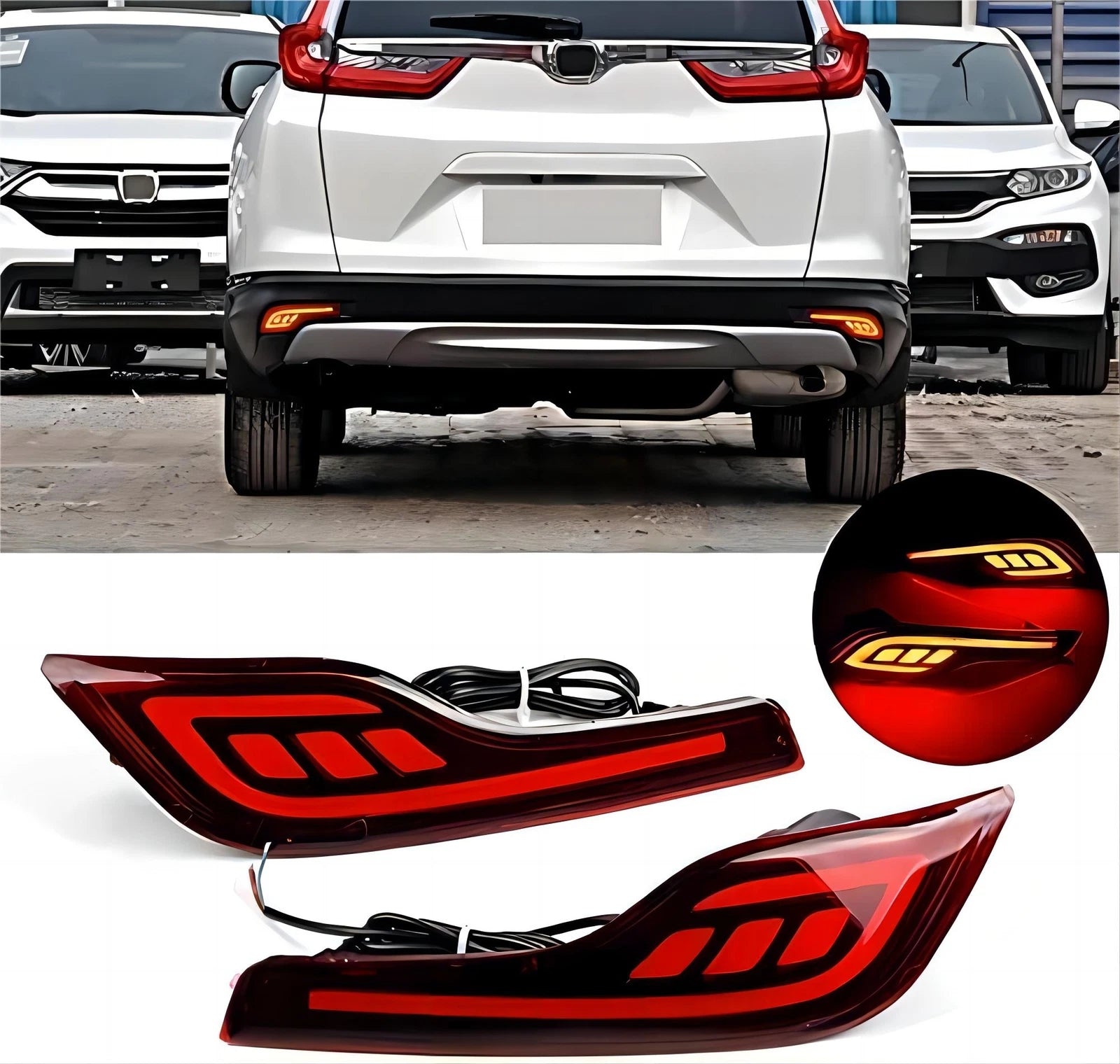 LED Rear Bumper Reflector Light for Honda CR-V (2017–2019)