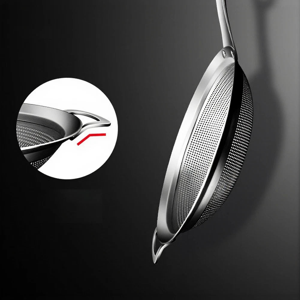 Stainless Steel Sieve Strainer with Sturdy Grip Handle