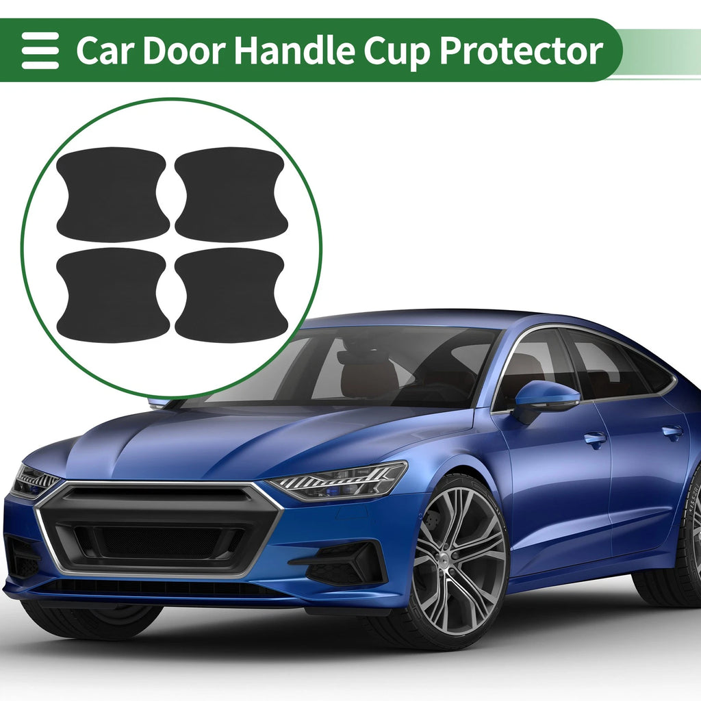 Door Handle Cup Protector Sticker for (3.54"x3.93", Black)