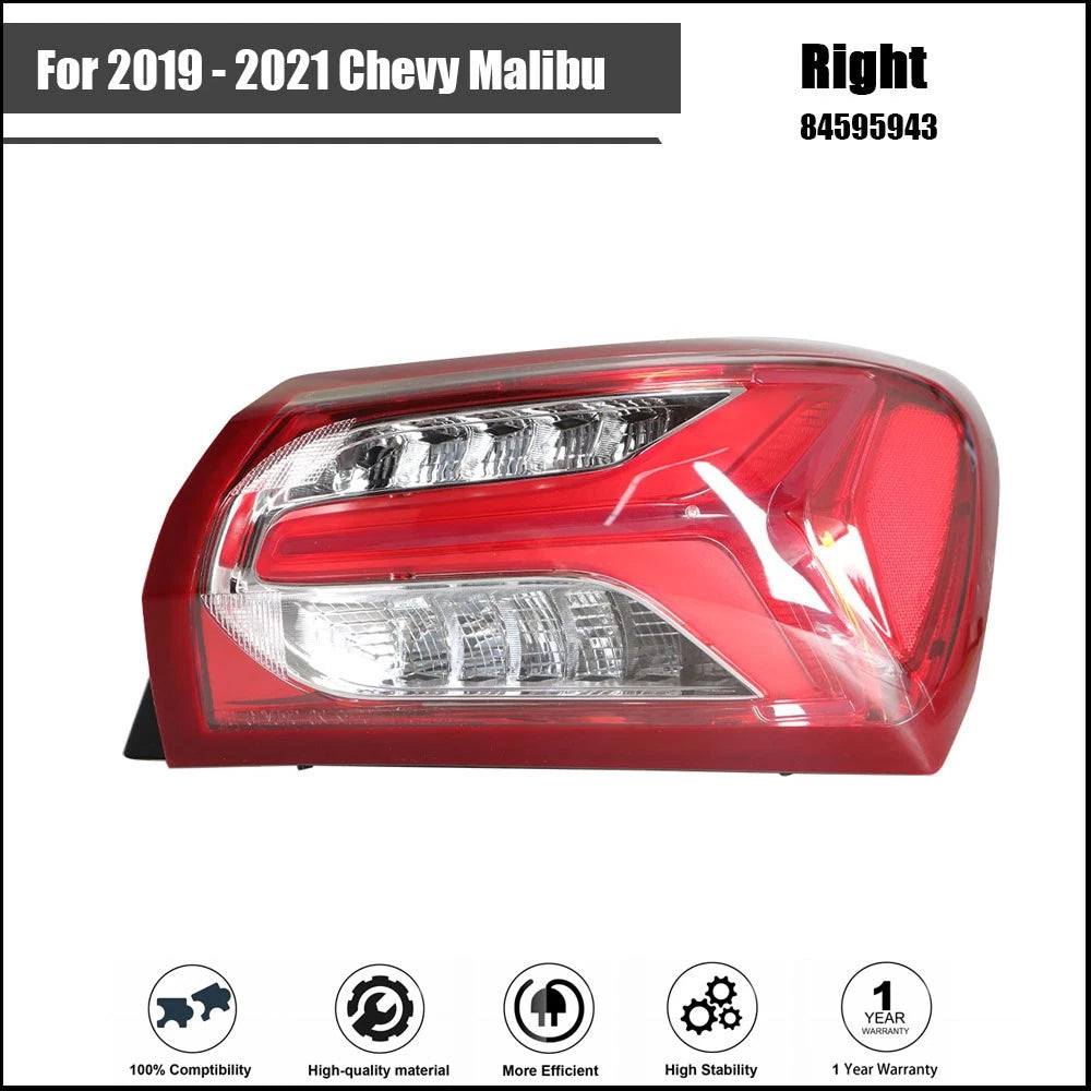 Taillight Assembly for Chevy Malibu (2019–2021) RH Outer Side