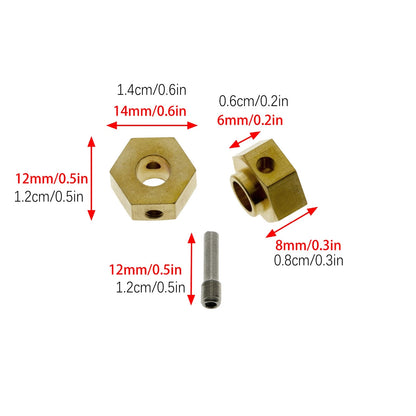 1:10 Metal 12mm Wheel Hex Extended Adapter for Axial SCX10 III (AXI03007)
