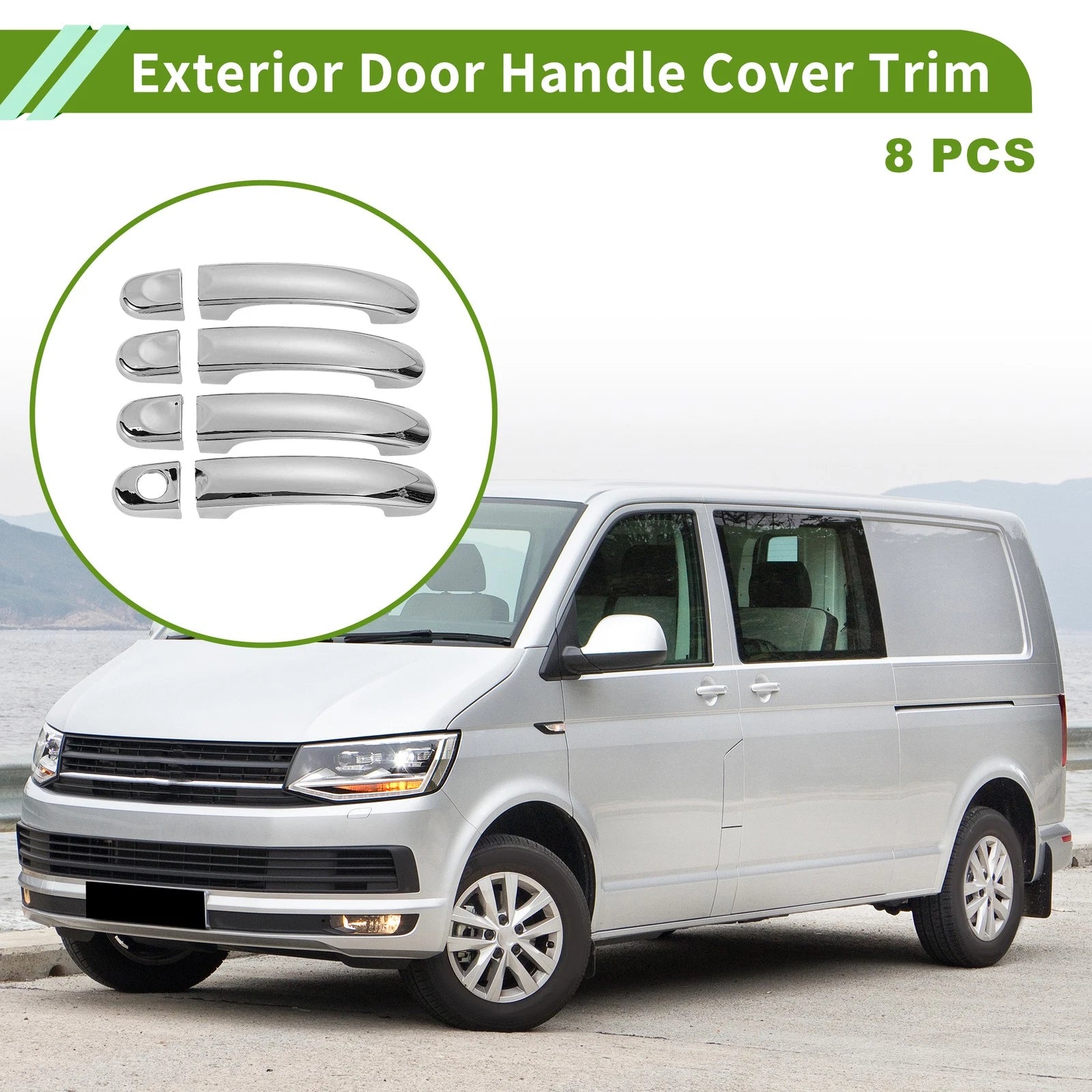 Exterior Door Handle Cover Trim for Volkswagen Transporter Electroplating (8) (2003–2013)