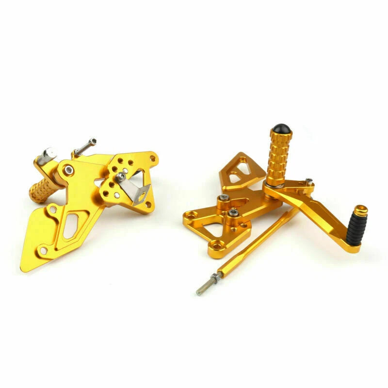 CNC Adjustable Rearsets Footrests Pedal for Yamaha YZF R25 R3 (2014–2016) Gold T9