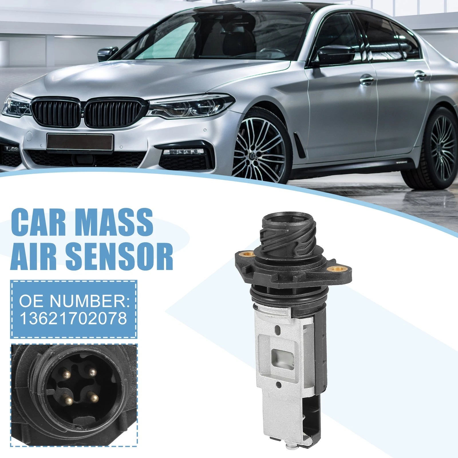 Mass Air Flow Sensor Meter Replacement for BMW 740i 4.0L (2011–2015)