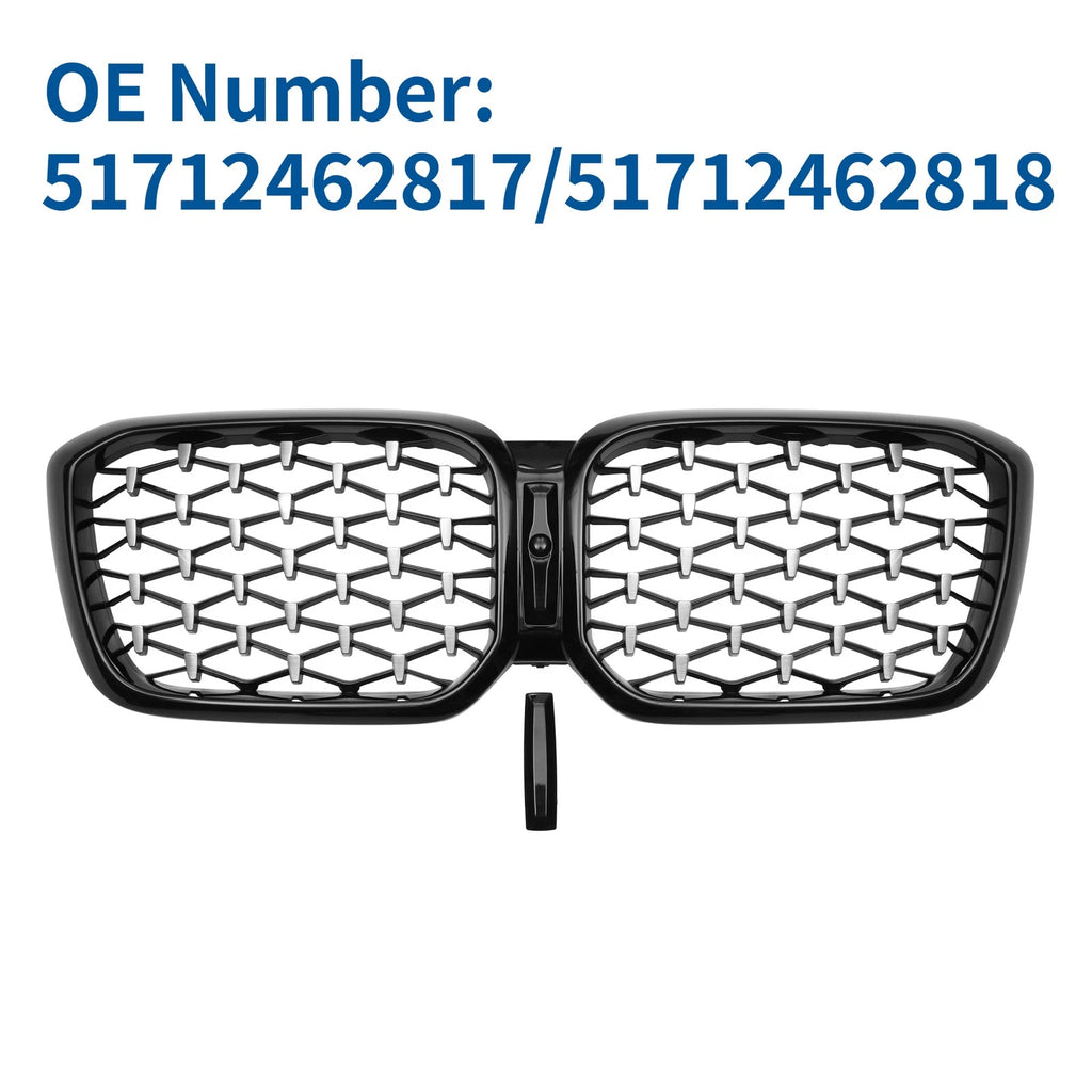 Front Upper Bumper Grille Grill for BMW X3 G01 (2020–2023) Half Chrome
