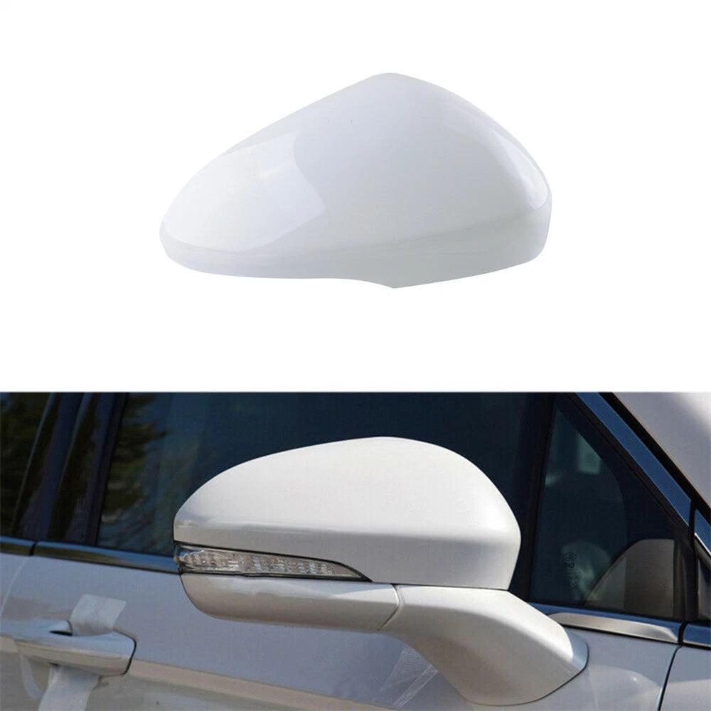 1Pcs Pearl White Front Right Side Mirror Cover Trim for Ford Fusion (2013–2021)