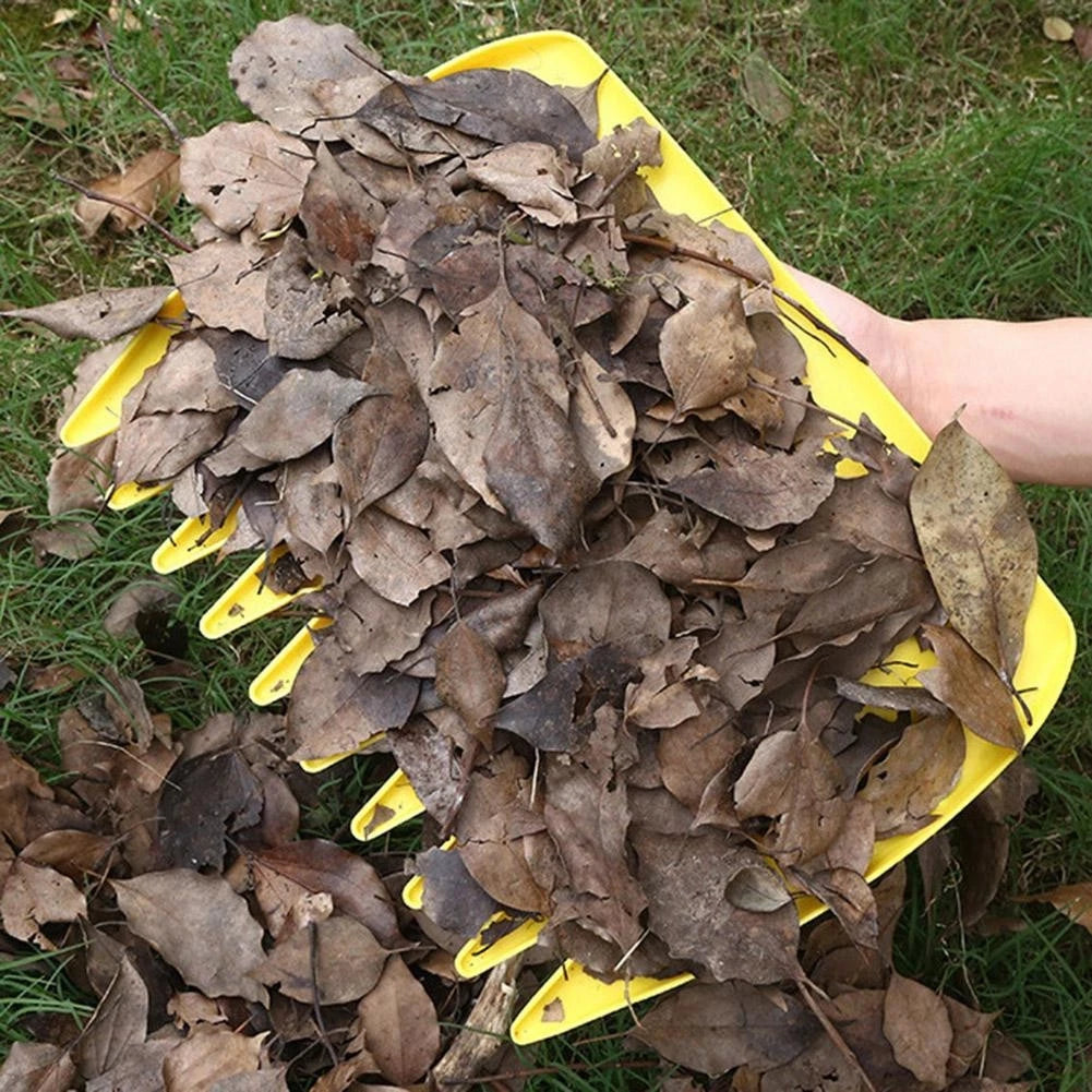 2 Pack Yellow Leaf Rakes for Garden Cleanup (Large Size)