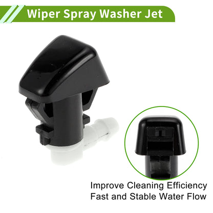 Windshield Washer Nozzle Set of 2 with Y Hose Connector for Ford Edge (2011–2015)