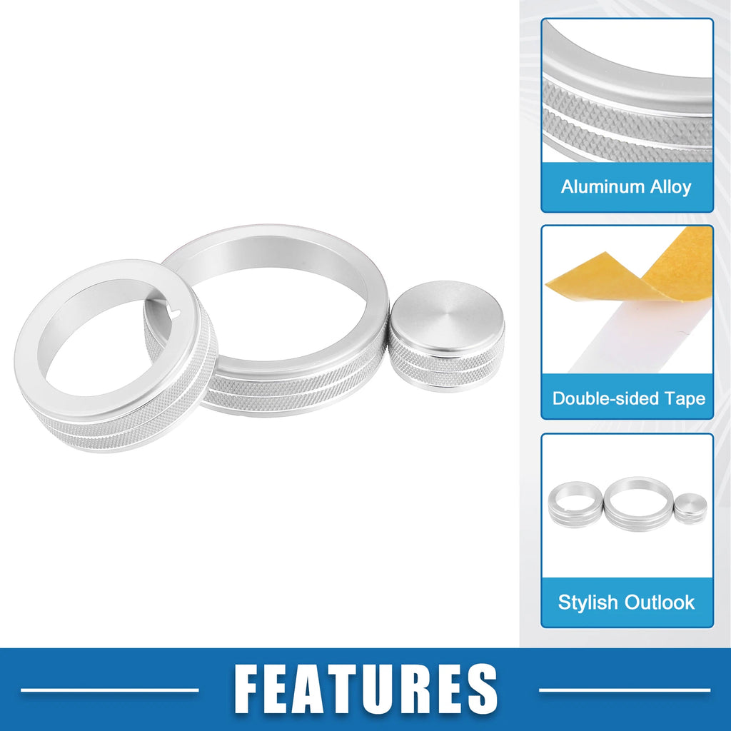 Set of 3 Multimedia Control Button Covers for Alfa Romeo Giulia Stelvio (2017–2019)