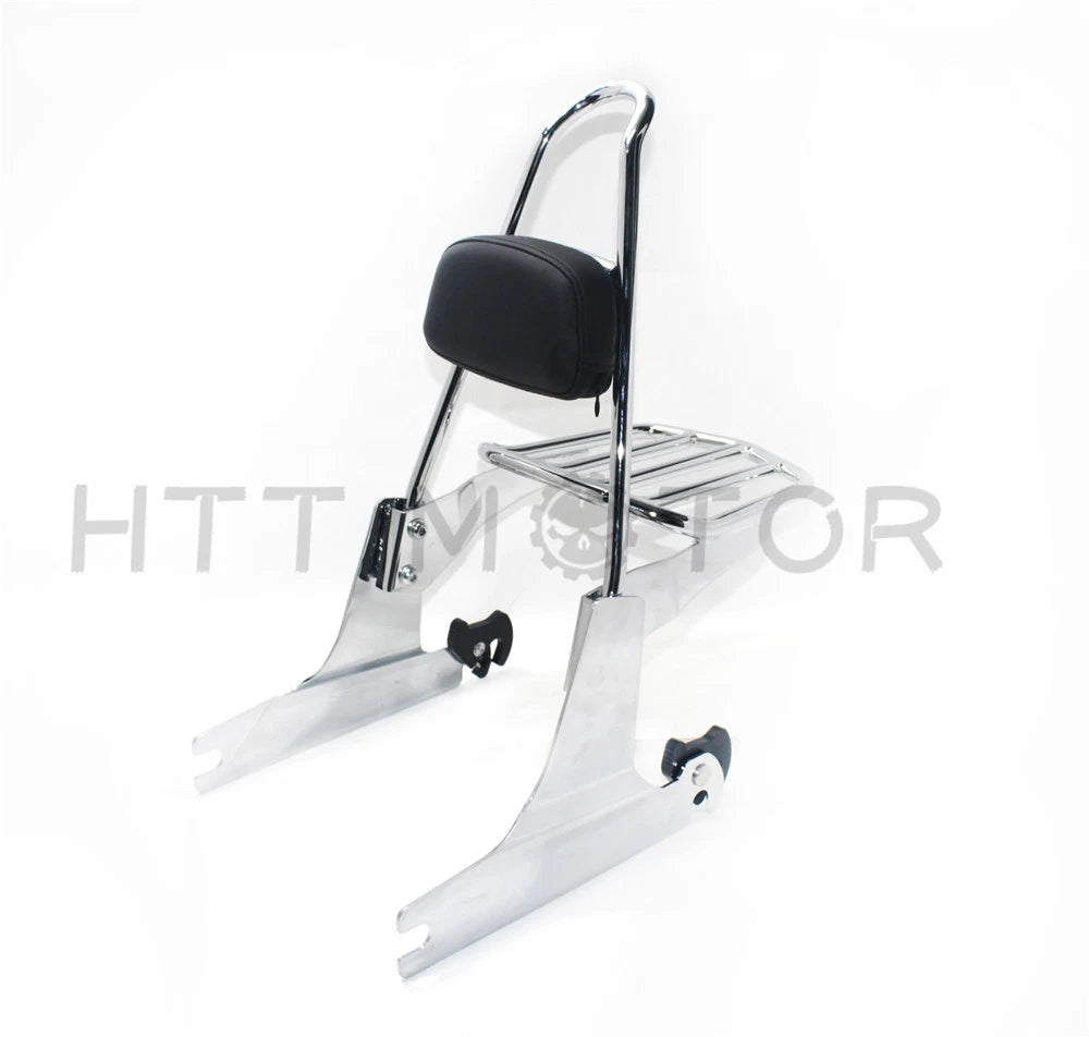 Sissy Bar Backrest Luggage Rack for Harley Softail (2006–2017) FLSTN