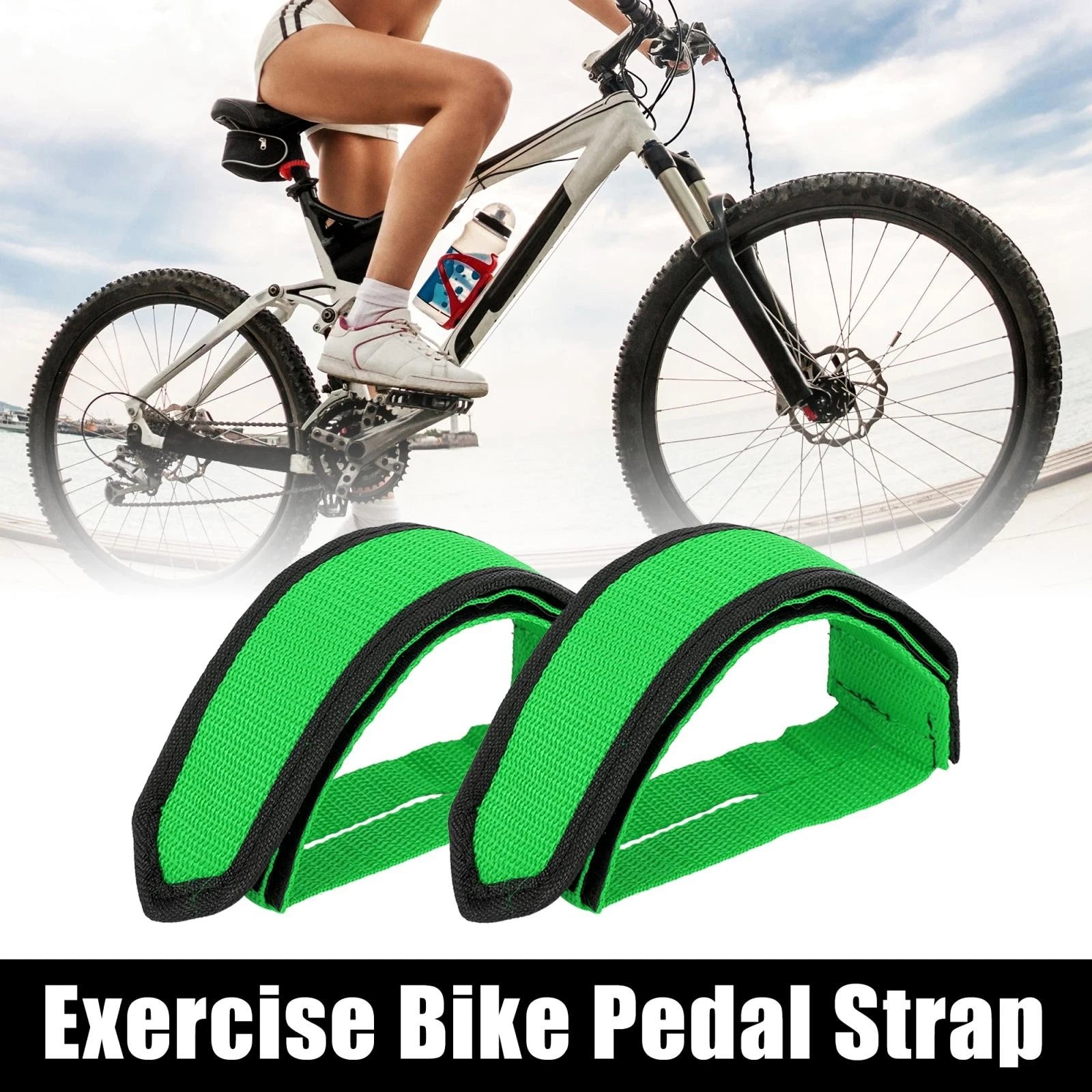 Bicycle Pedal Straps Pair Adjustable Universal for Fixed Gear Bike (Universal)