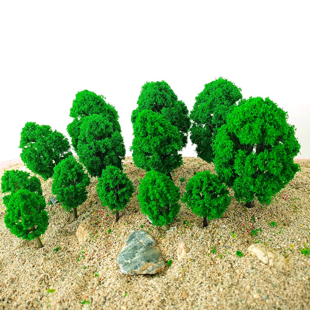 20pcs Mixed Model Trees for HO N Scale Train Railroad Scenery