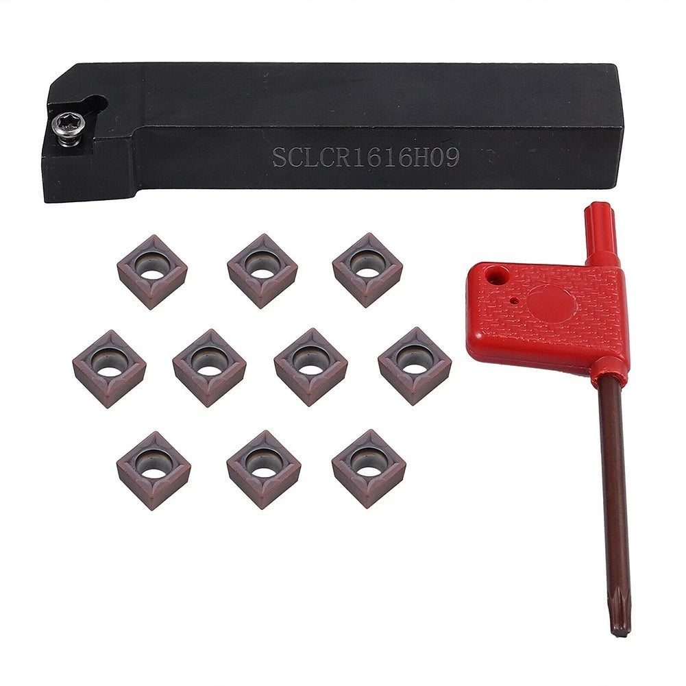 16x100mm Tool Holder with 10 Carbide Inserts for SCLCR1616H09