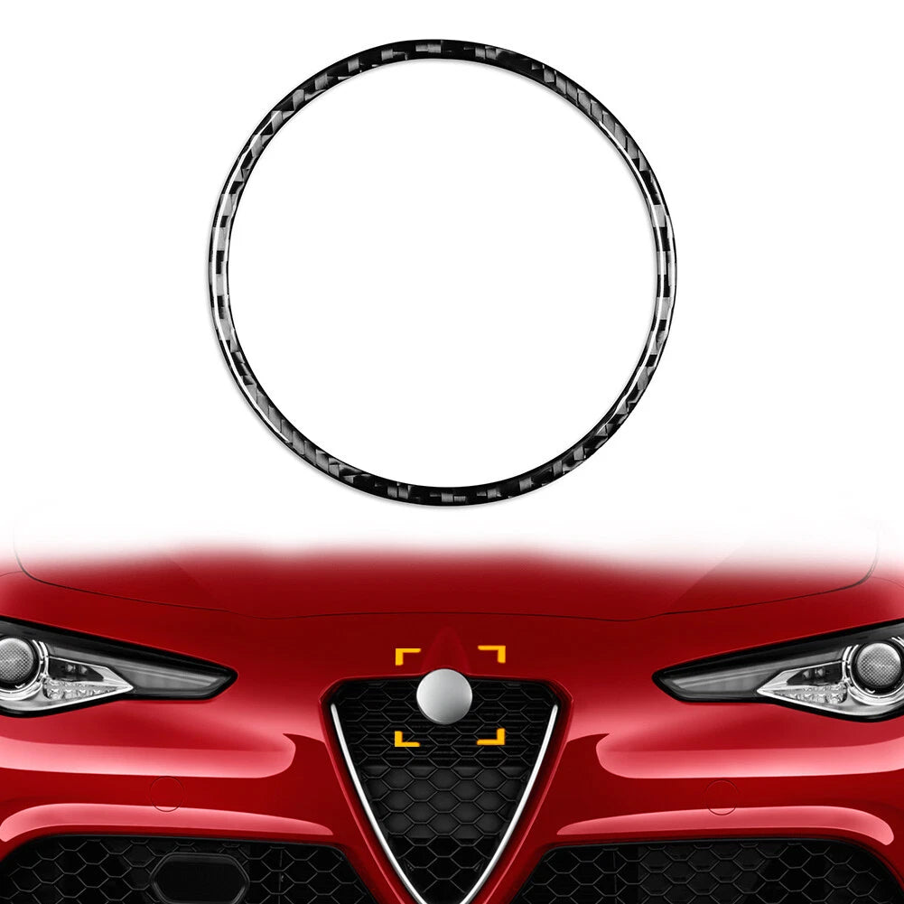 Front Emblem Badge Logo Ring Trim for Alfa Romeo Giulia (2017–2023)