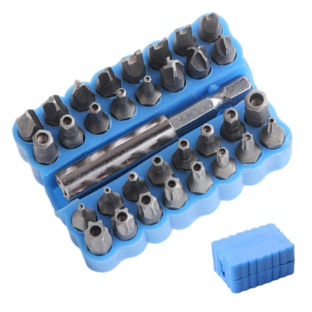 33pcs Screwdriver Bit Set in Compact Carrying Case for Universal Use
