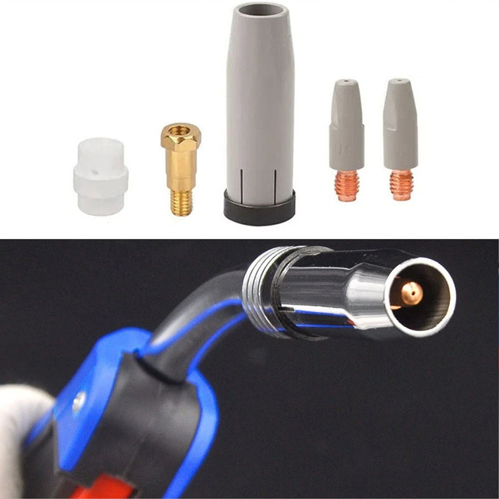 5PCS MIG Torch Nozzles for 24KD (0.9, 1.0, 1.2 mm) Non-Coating Protection