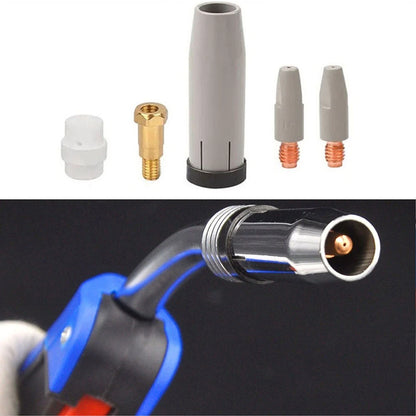 5PCS MIG Torch Nozzles for 24KD (0.9, 1.0, 1.2 mm) Non-Coating Protection