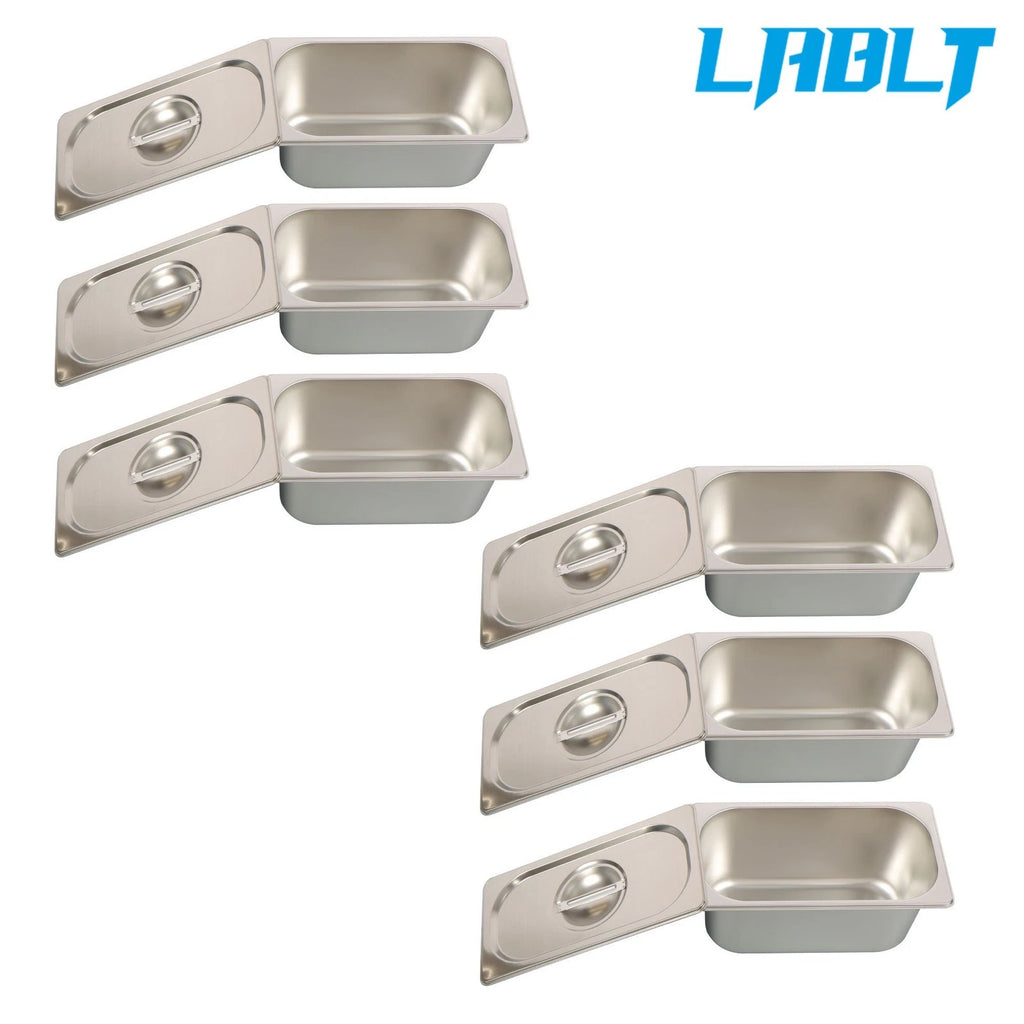 6X 6 Inch Deep Steam Table Pans for Standard Kitchen Utensils