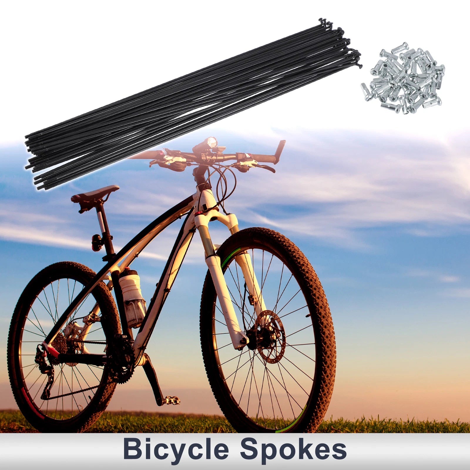 Bicycle Spokes Nipple 45 Steel Universal 13G 280mm Set for Universal (—)