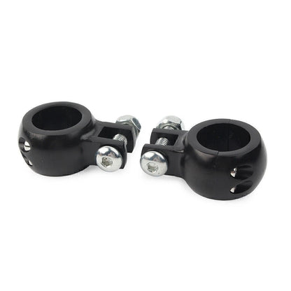 1-1/4" 32mm Engine Crash Bar Highway Foot Peg Mount Clamp Bracket For Harley Blk