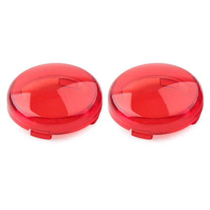 Pair Red Turn Signal Lens Light Cover for Harley Touring Softail Dyna