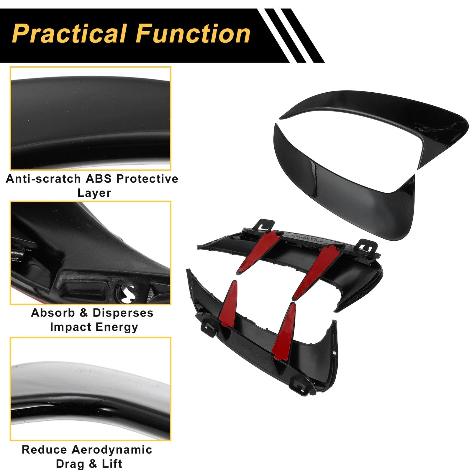 Rear Bumper Spoiler Pair Replacement for Mercedes-Benz CLA W177 (2019–2025)