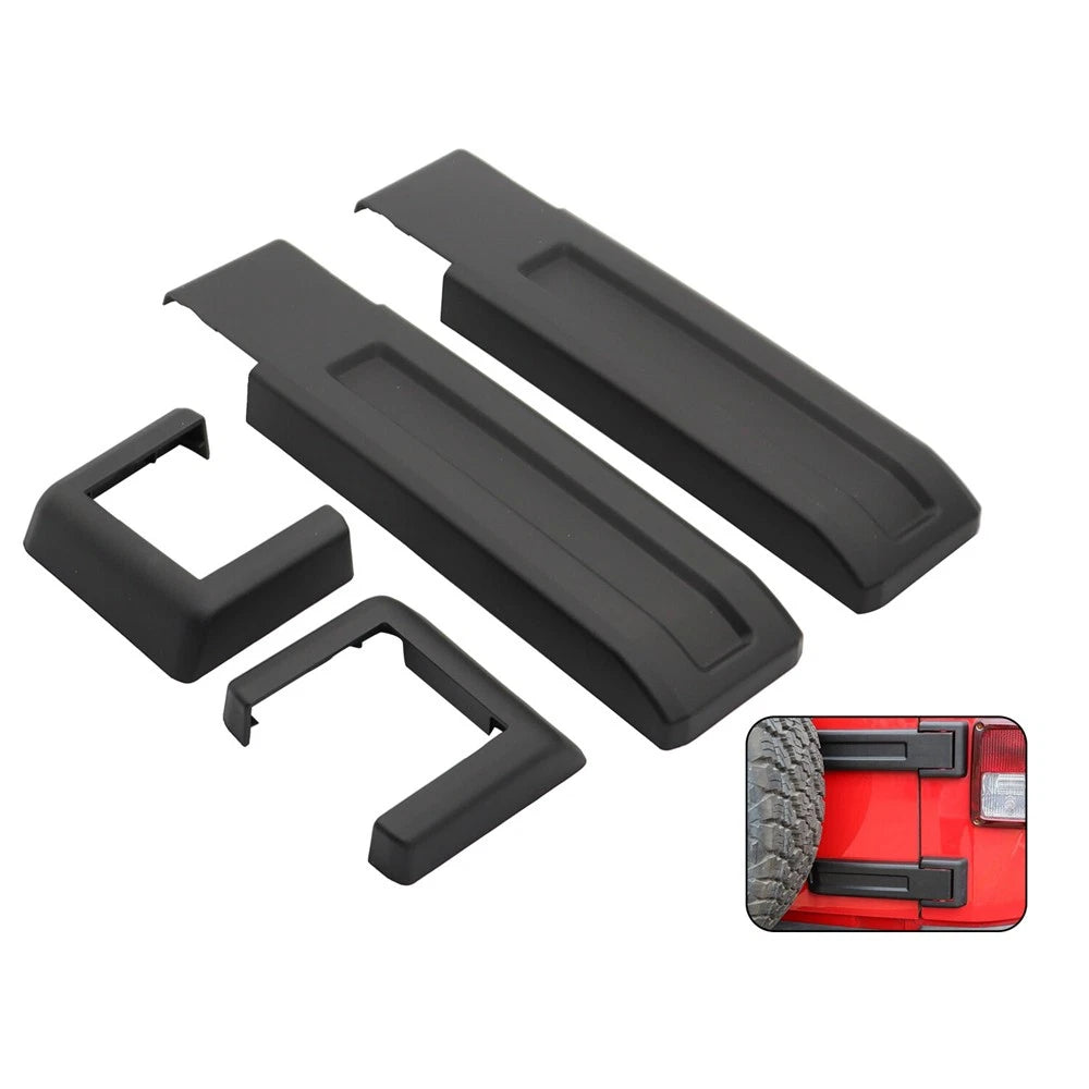 2Pcs Rear Tailgate Hinge Covers Trim for Jeep Wrangler JK (2007–2018)