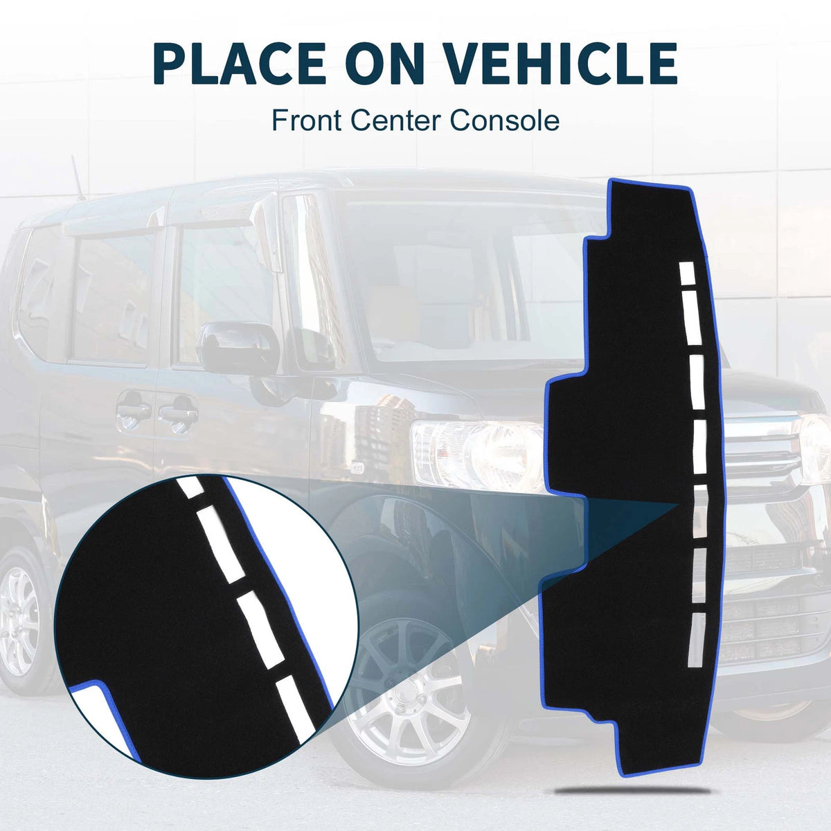 Dashboard Cover Mat for Honda N-VAN JJ1 JJ2 (2018–2023) Sun Protector Black Blue