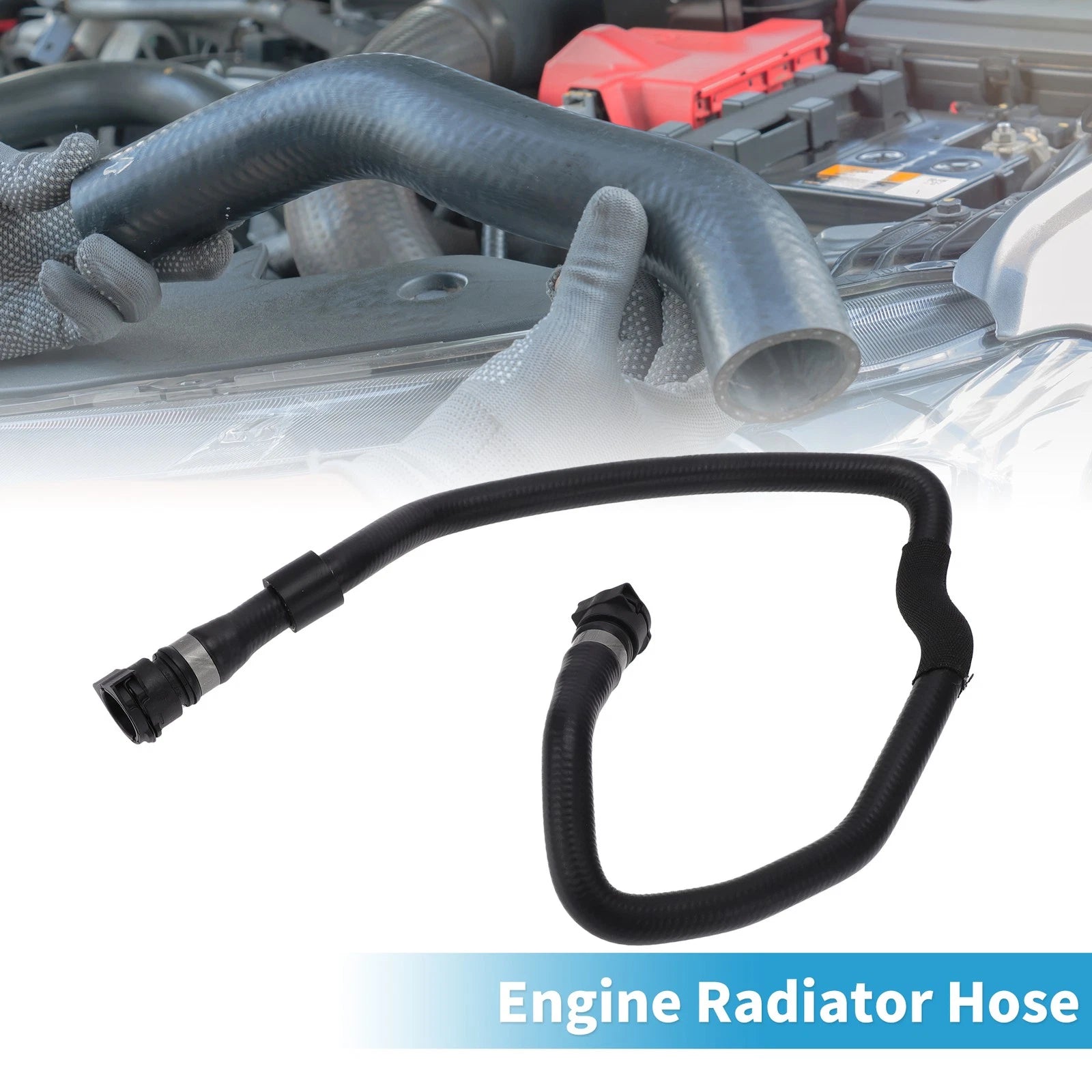 Engine Radiator Hose Replacement for BMW 535i 3.0L (2011–2016) Rubber Black