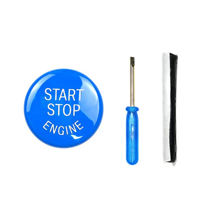 Blue Engine Start Stop Button Cover for BMW E Chassis 1 3 5 Series X1 X3 X5 Z4