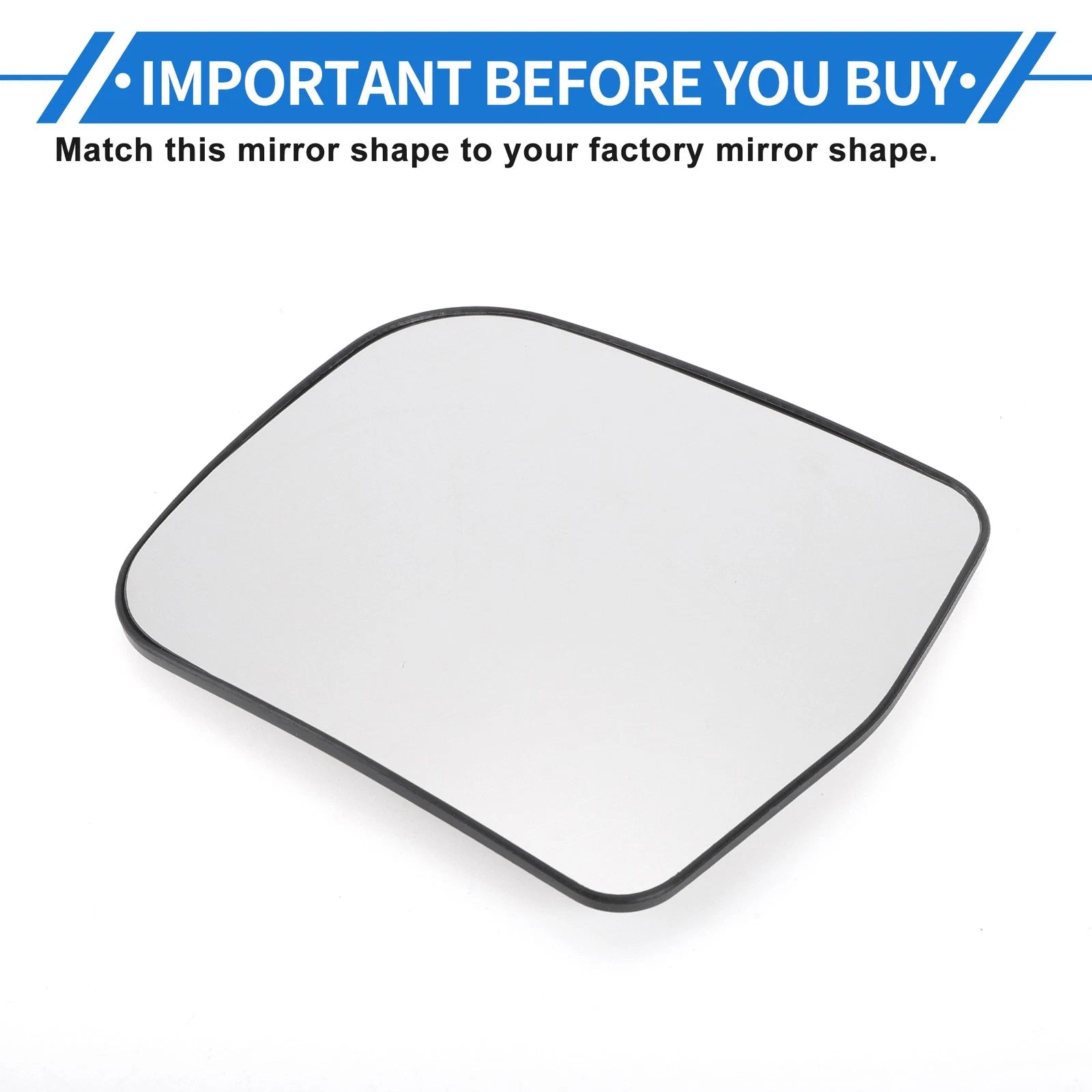 Heated Mirror Glass Left Passenger Side Replacement for Toyota Previa Estima (2006–2019)