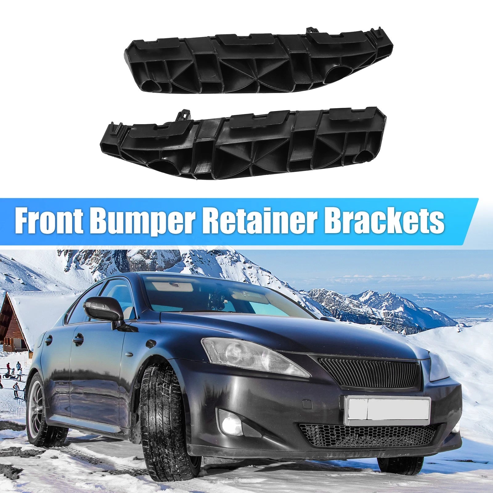Front Bumper Mounting Support Bracket Pair for Lexus IS250 (2006–2015)