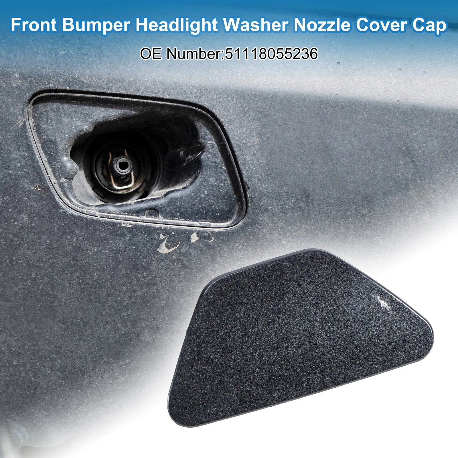 Front Right Side Headlight Washer Nozzle Cover Cap for BMW M5 (2013–2016)