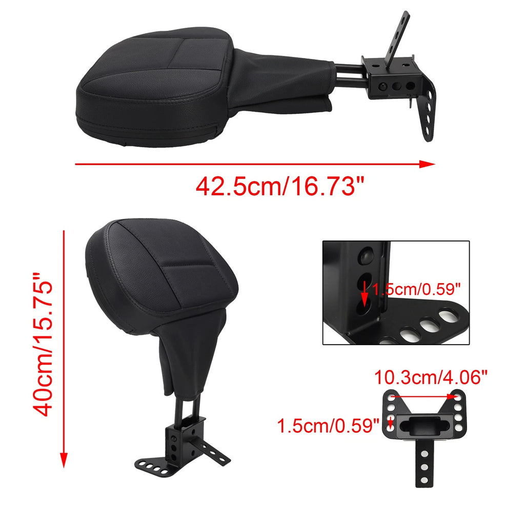 Driver Backrest Pad for Harley Street Electra Road Glide Road King Tri Glide (1988–2008)