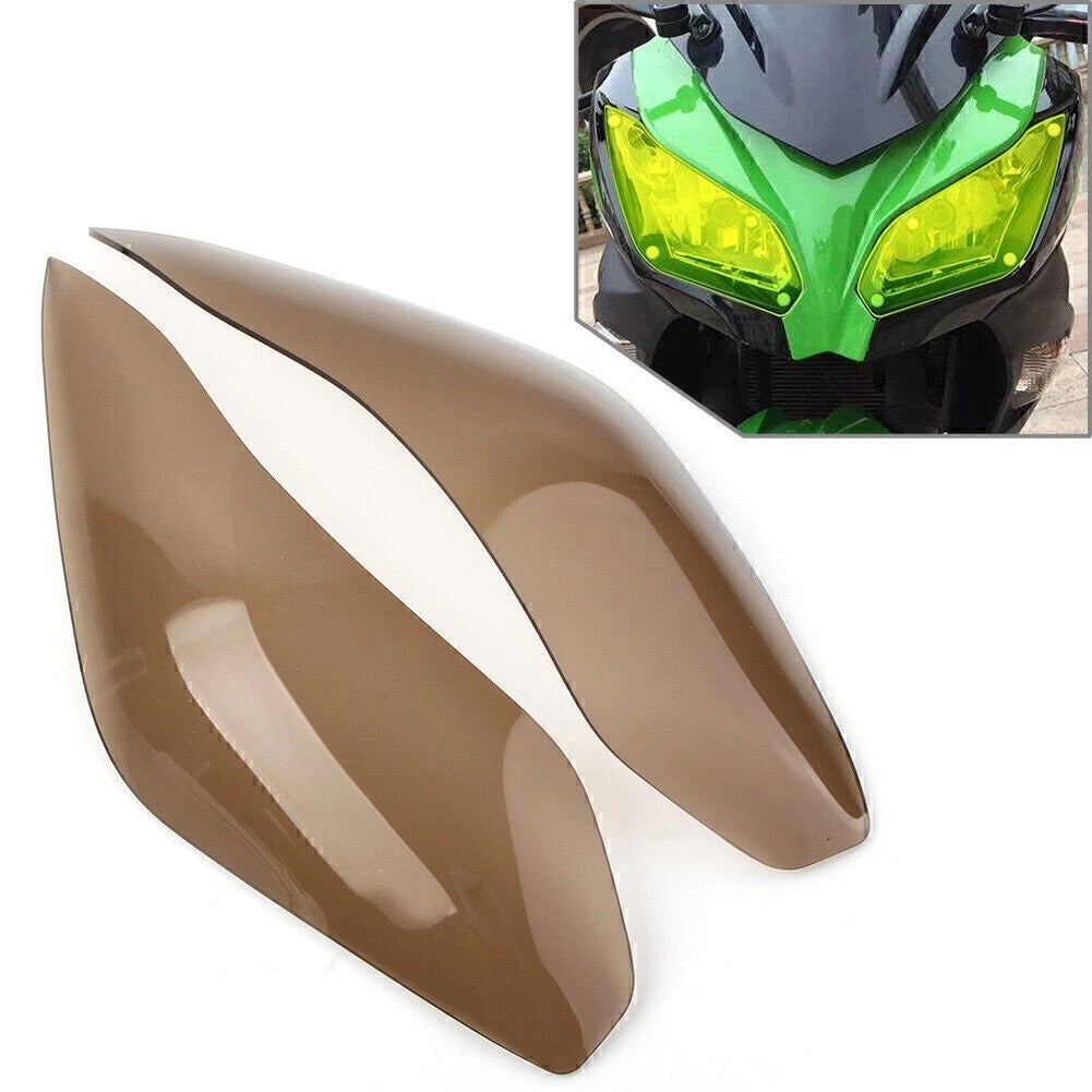 Smoke Headlight Lens Cover Protector for Kawasaki Ninja 250 300 Versys 650