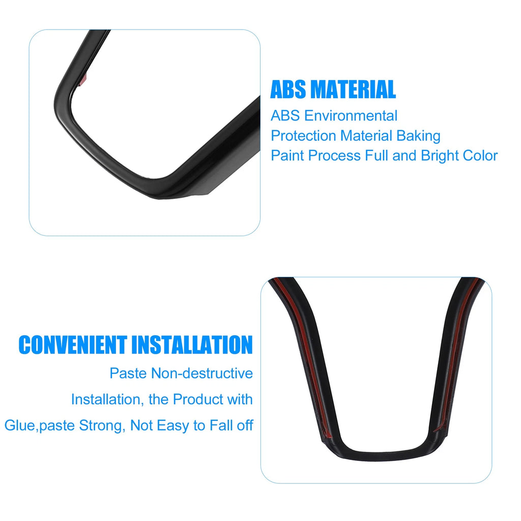 Steering Wheel Covers Black Replacement for Mercedes Benz A B C Plastic Trim (2019–2025)