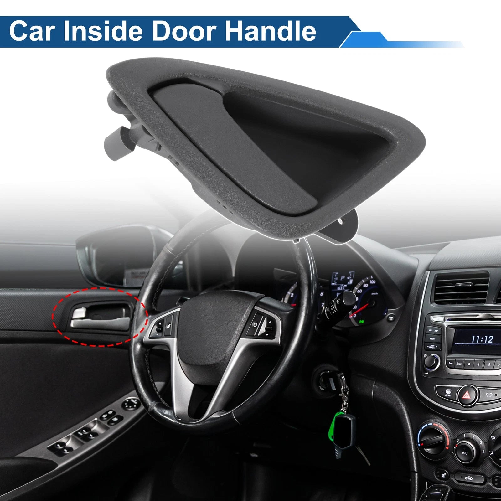Front Passenger Side Interior Door Handle Replacement for Chevrolet Sail (2010–2014)