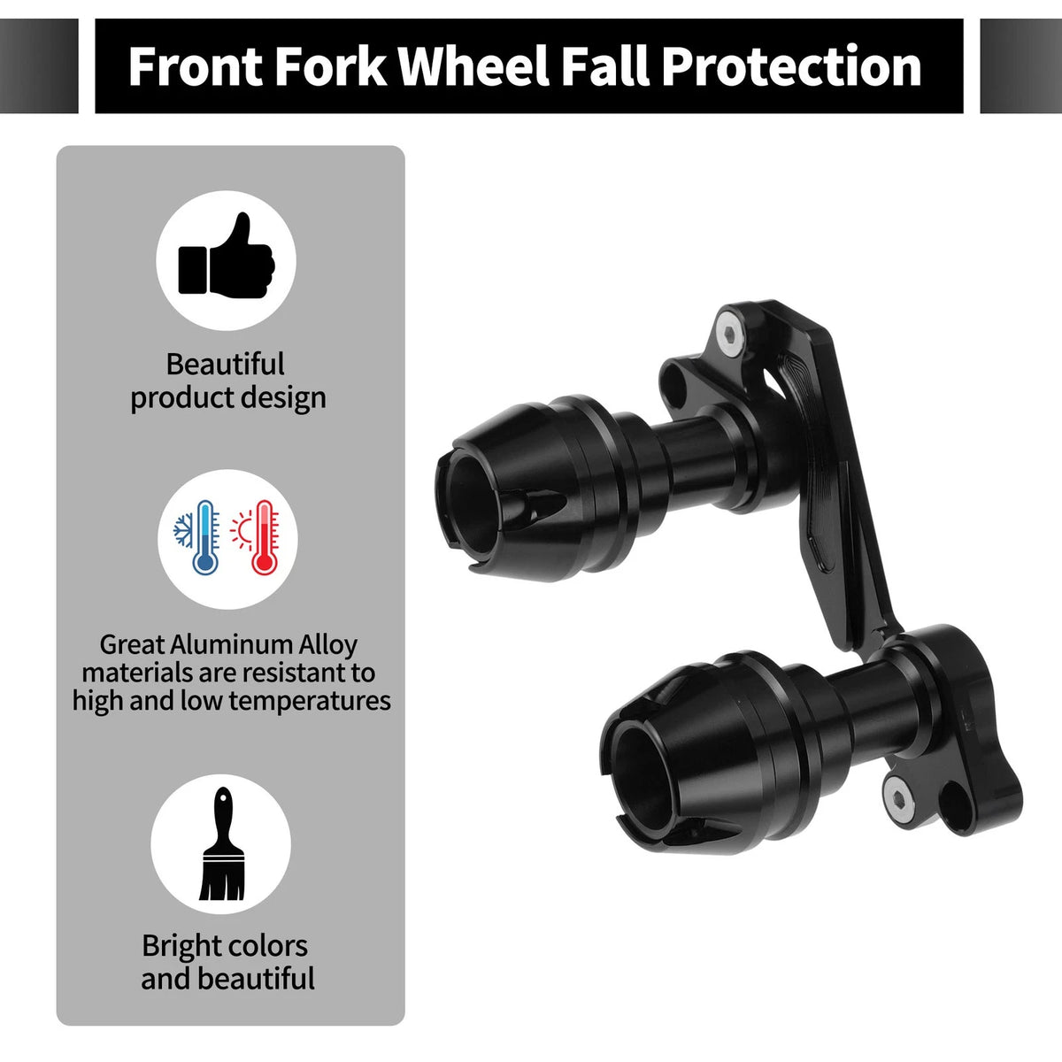 Frame Slider Anti-Crash Protector for Motorcycles 175mm Aluminum Alloy Black