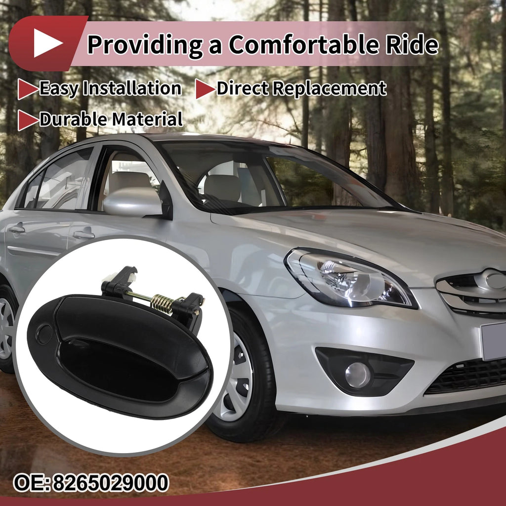 Car Exterior Door Handle for Hyundai Elantra Front Right Black (2011–2019)